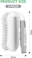 SetSail Heavy-Duty Scrub Brush 2 Pack Stiff Bristles for Shower Bathroom Kitchen
