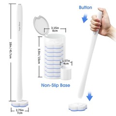 Disposable Toilet Bowl Brush with 40 Toilet Wand Refills, Toilet Bowl Cleaner…