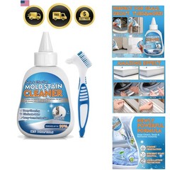 Mold Stain Cleaner Gel, 8 FL oz Heavy-Duty for Washing Machine Gasket, Shower…