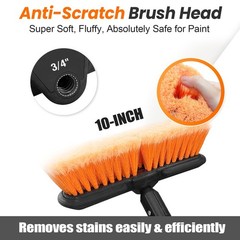 ARTIPOLY 65″ Car Wash Brush with Extension Pole, Car Wash 10” Dip Soft Brush,…