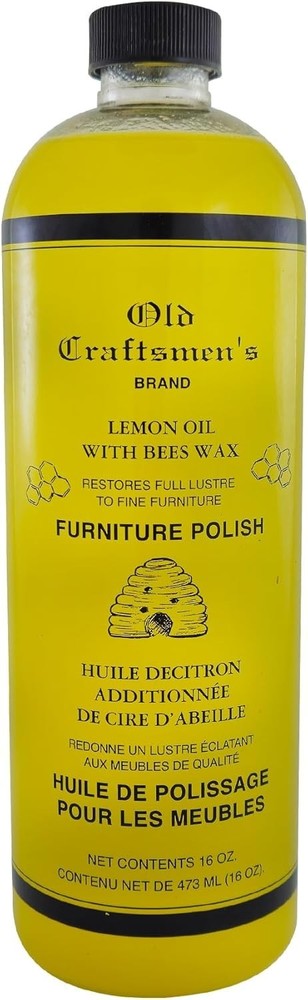 16 oz Lemon Oil with Beeswax: Polish & Condition Your Wood Surfaces