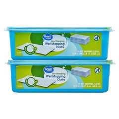 Great Value Low Streaking Wet Mopping Cloths, 38 Count