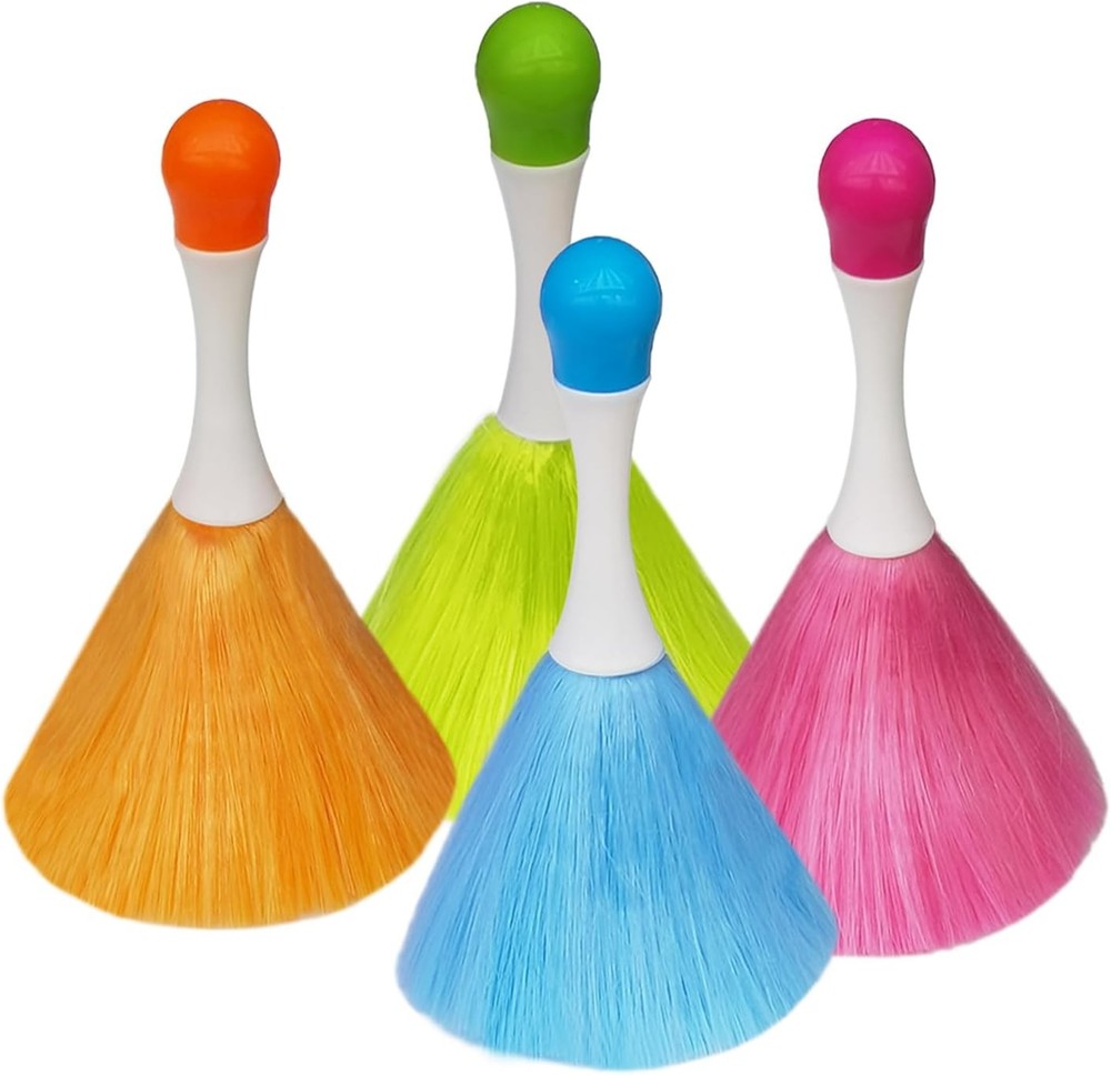 4 Pack Small Feather Duster, Washable Microfiber Duster, Suitable for Light