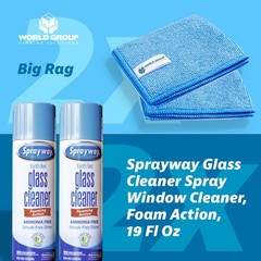 Glass Cleaner Foam, Foaming Action & Spray, 19oz – 2 Pack – Clean Fresh Scent…