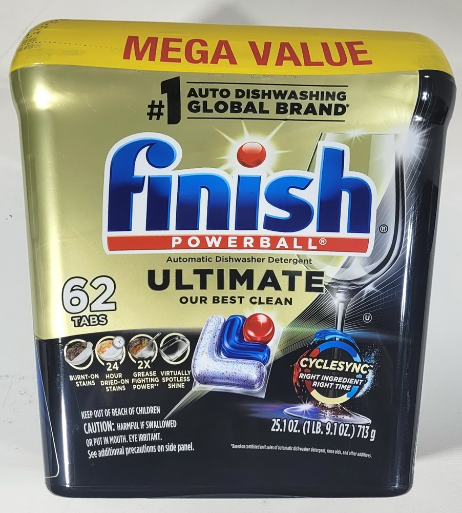 Finish Powerball Ultimate Automatic Dishwasher Detergent 62 Tabs