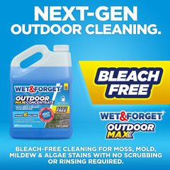 Wet & Forget Outdoor Cleaner Concentrate 1 Gal, Mold, Mildew, Moss Killer, 2Pack