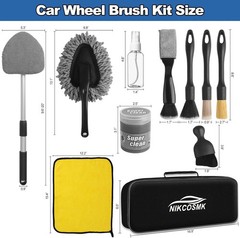 Windshield Cleaner Tool, 14Pcs Car Cleaning Kit – Car Interior Detailing Kit wit