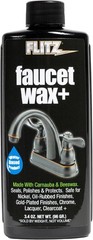Faucet Wax Plus – 3.4oz Bottle of Water-Based Faucet Cleaner & Polisher for Wate
