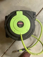 Flexzilla Retractable Enclosed Plastic Air Hose Reel, 3/8 in. x 50 ft., Heavy Du