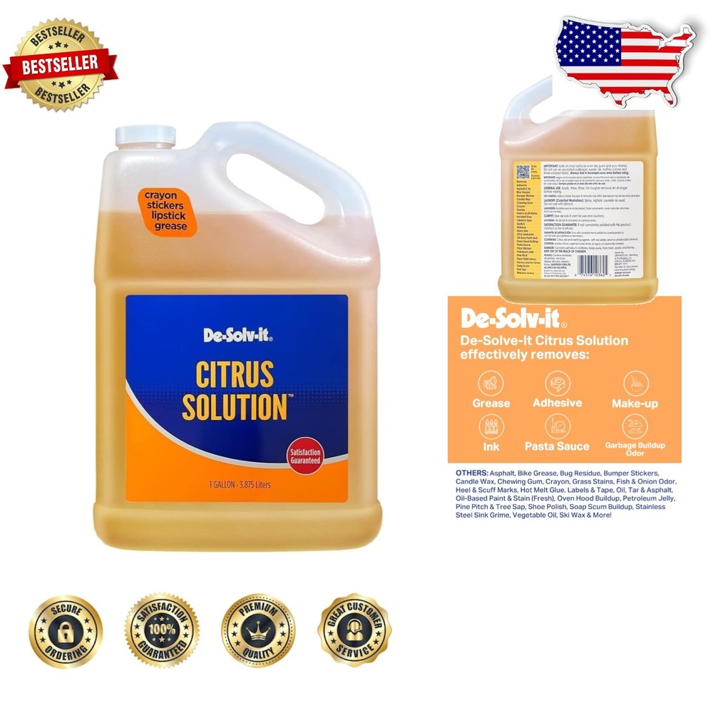 Citrus Solution 128 Oz Liquid, Organic Formula, Water-Free, Fresh Citrus Scent