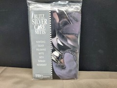 2 Blitz Silver Care Polishing & Cleaning (2) Mitts each with Tarnish Retardant