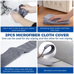 Retractable Gap Dust Cleaner Cleaning Tools with 2 Microfiber Dusting Cloths
