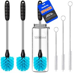 Holikme 5 Pack Bottle Brush Cleaner Set, 14″ Long Handle Stainless Steel Bo