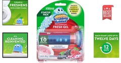 Berry Burst Scented Toilet Freshness Gel Stamps – 6 Pack for 12 Days of Clean