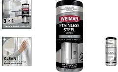 Weiman Stainless Steel Cleaner Wipes, 30 Count – Non-Abrasive Anti-Fingerprint