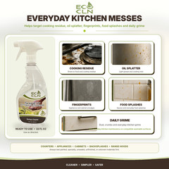 Eco Cln Shine-It Kitchen Degreaser Countertop Cleaner Spray 32 oz 4-Pack