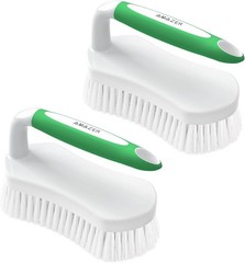 Amazer 2 Pack Stiff Bristles Heavy Duty Scrub Brush Green