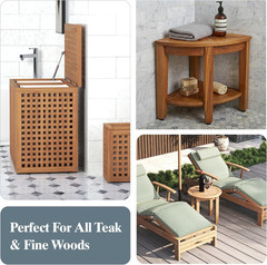 Care Kit – Premium Teak Oil, Teak Wood Cleaner & Brightener, 16 Oz Each – Cleans