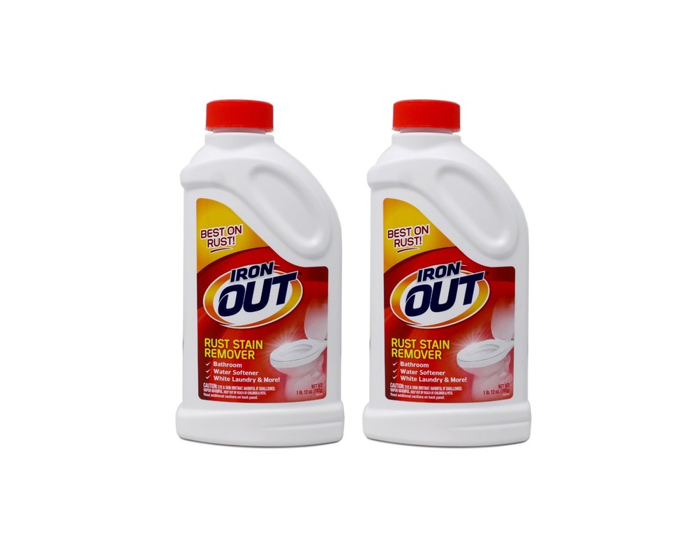 IRON OUT Rust Stain Remover Powder, 1 lb 12 oz Bottle – 2 Pack