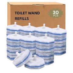 30 Count Toilet Wand Refills Disposable Brush pads Compatible with Clorox Wan…