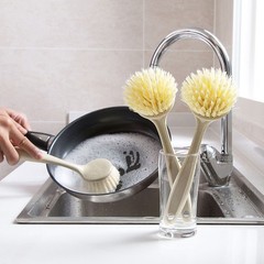 3Pcs Beige Decontamination Cleaning Brush for Pots and Pans Easy to Store