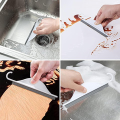 Tiny Bathroom Shower Mirror Squeegee with Hanging Hook, Silicone Mini Kitchen Co