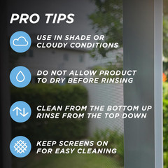 Outdoor Window & Screen Concentrated Cleaner for Glass, Patio Doors, Fiberglass,