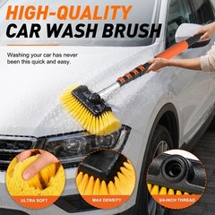 Car Wash Brush, 16FT Telescopic Car Wash Brush with Long Handle, 12-Inch Soft…