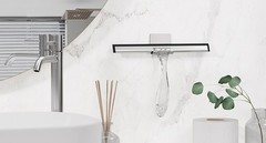 Shower Squeegee for Glass Doors, All-Purpose Squeegee with Suction Hook &