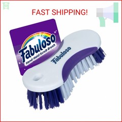 Fabuloso Cleaning Brush, Compact Hand Scrub Brush with Easy Grip Rubber Texture