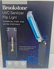 Brookstone UVC Sanitizer Flip Light, Chemical Free & Portable Eliminates 99.9%