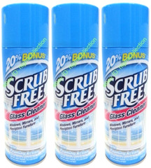 ( Lot 3 ) Scrub Free All Purpose Glass Cleaner w/ Foaming Action12 oz each