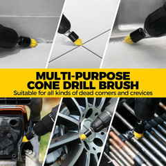 10Pack Drill Brush Attachments Set，Power Scrubber Kit for Clean | 9 Brush Sizes,