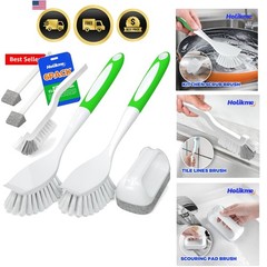 6 Pack Dish Brush with Handle Kitchen Cleaning Brush Set for Pot, Pan, Kitche…