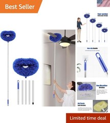 Max 66” Ceiling Fan Cleaning Duster with Extension Pole Wall Dusting Brush |…