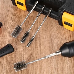 4 Pcs Stainless Steel Wire Brushes for Drill Stainless Steel Bore Brush Set 3…