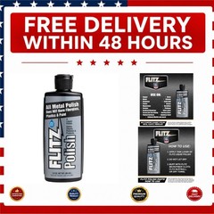 FLITZ Metal Polish Liquid 3.4 oz Tarnish Rust Remover 1 Pack