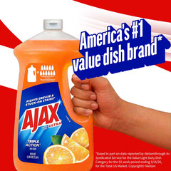 (5Pack) Ajax Ultra Liquid Dish Soap Orange Scent, Triple Action, 90 fl oz Bottle