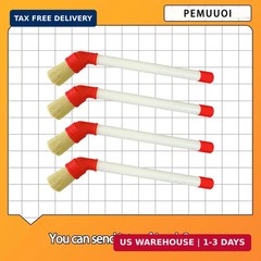 Tire Lube Brush Applicator Swab (4-Pack),11″ Plastic Handle and 45° Angled Desig