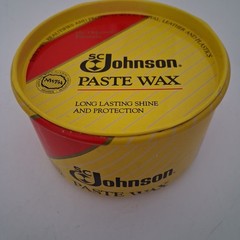 Vintage SC Johnson Wood Paste Wax 1 lb Original Formula Near Full 1 lb 2.1 oz