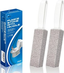 Pumice Stone for Toilet Bowl Cleaning,Pumice Stick with Handle,Cleans Away Li…