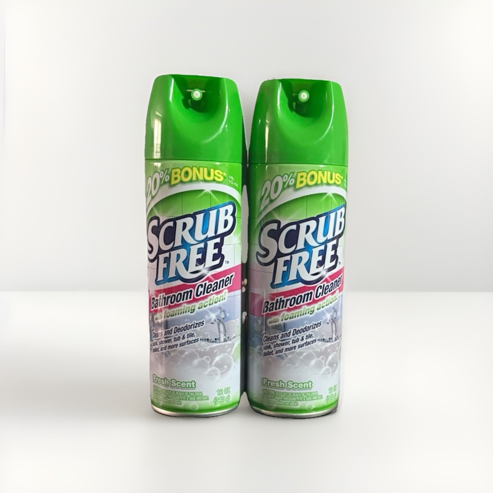 Scrub Free Bathroom Cleaner 2-pack with Foaming Action! Scent Fresh