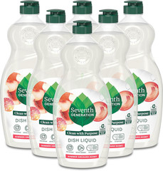 Seventh Generation Dish Soap Summer Orchard Scent 19 oz Bottle 6-Pack Bulk