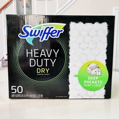 Swiffer Heavy Duty Dry Sweeping Cloth | Deep Pockets | 50 Count