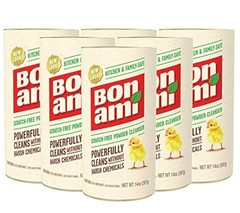 Bon Ami Powder Cleanser 14 oz Pack of 6 Unscented Non-Toxic Non-Abrasive