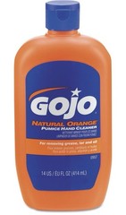 GOJO NATURAL* ORANGE Pumice Hand Cleaner, 14 fl oz Quick-Acting Lotion Cleaner