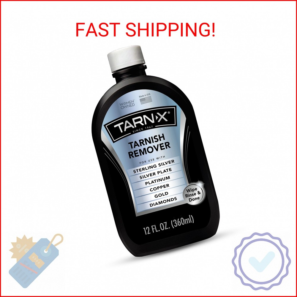 Tarn-X Tarnish Remover, 12 oz. Bottle, Platinum, Copper, Gold, Diamond, Silver P