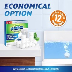 Toilet Bowl Cleaner Tablets 20 PCS – Automatic Toilet Bowl Cleaners with Bleach,