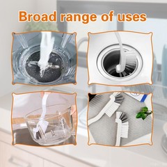 60 Pcs Kitchen Scrub Brush Bulk with Stiff Bristle Plastic Edge Corner Cleani…