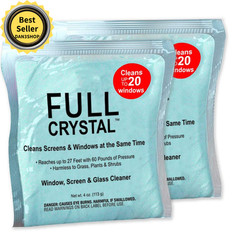 Full Crystal Refill Kit – Two 4 Oz. Crystal Powder Exterior Window Cleaner Pa…